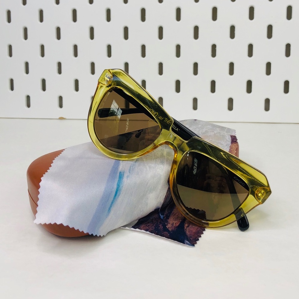 KOMONO sunglasses cat eye Stella Cider Black gold - Picture 5 of 10